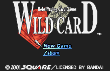 Wild Card title screen for WonderSwan Color